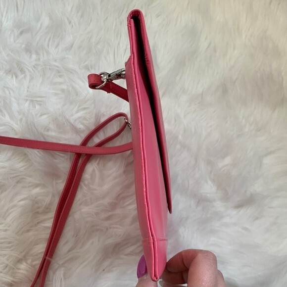 Rowallan Pink Hand Made Fine Leather Envelope Clutch Crossbody Bag Purse - Picture 14 of 14